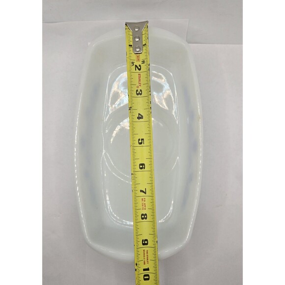 Federal Oven Proof White Milk Glass 1 1/2 Qt Oblong Casserol Dish & Loaf Pan - Picture 7 of 16